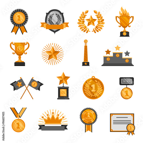 Trophy And Awards Icons Set 