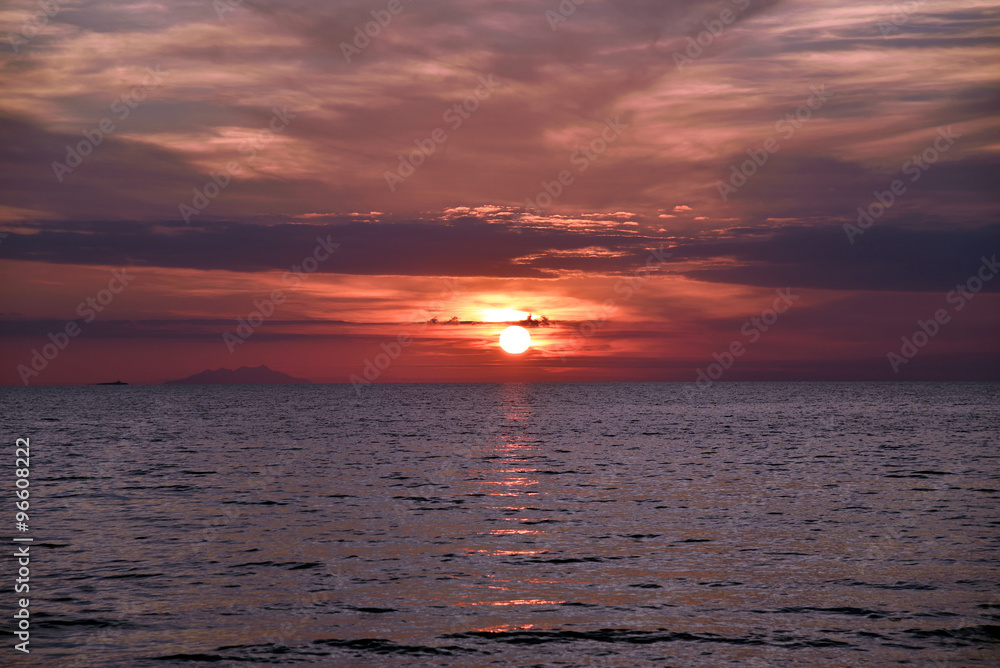 Obraz premium tramonto sul mare