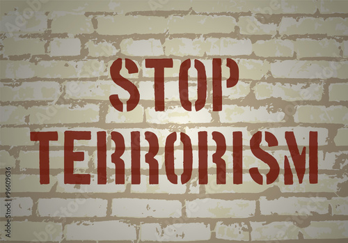 No terrorism concept. Vector