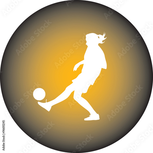 woman play soccer
