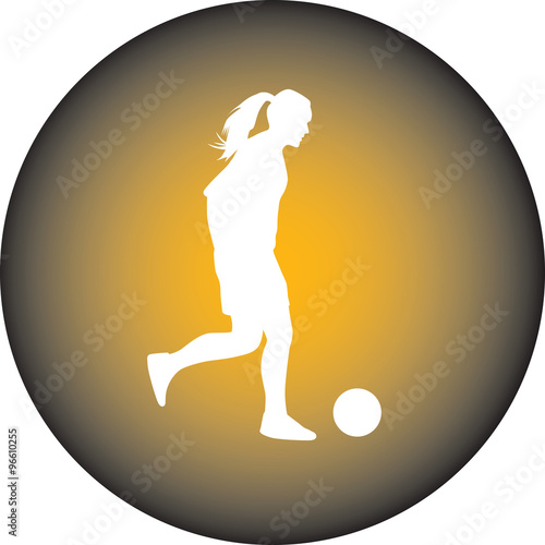 woman play soccer