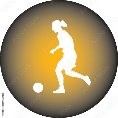 woman play soccer