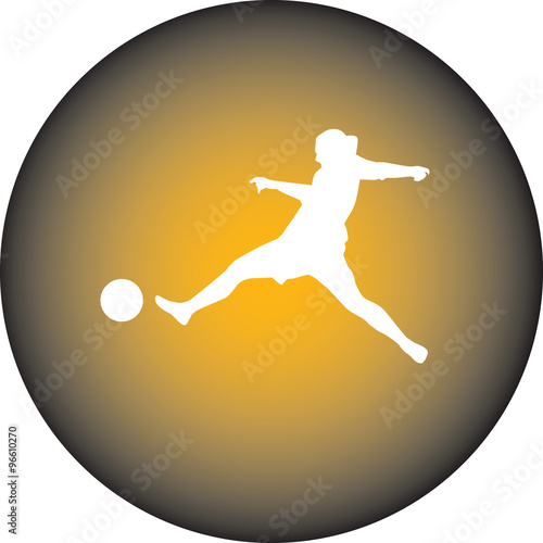 woman play soccer photo