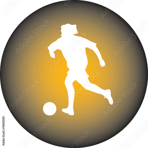 woman play soccer