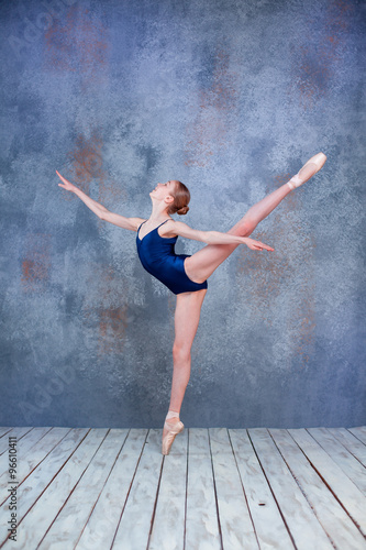 The young ballerina posing  