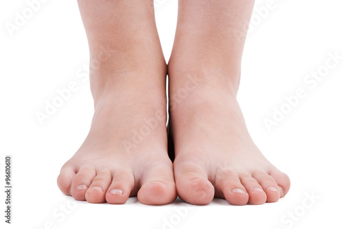 Human feet on a white background © dimedrol68