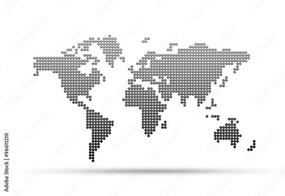 World map with circles World map with circles