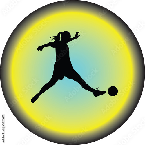woman play soccer
