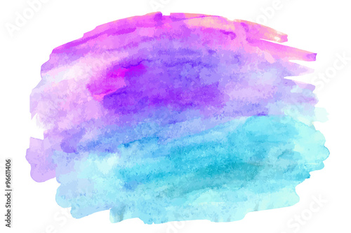 Abstract watercolor vector hand paint on white background