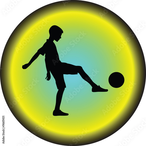 kid play soccer photo