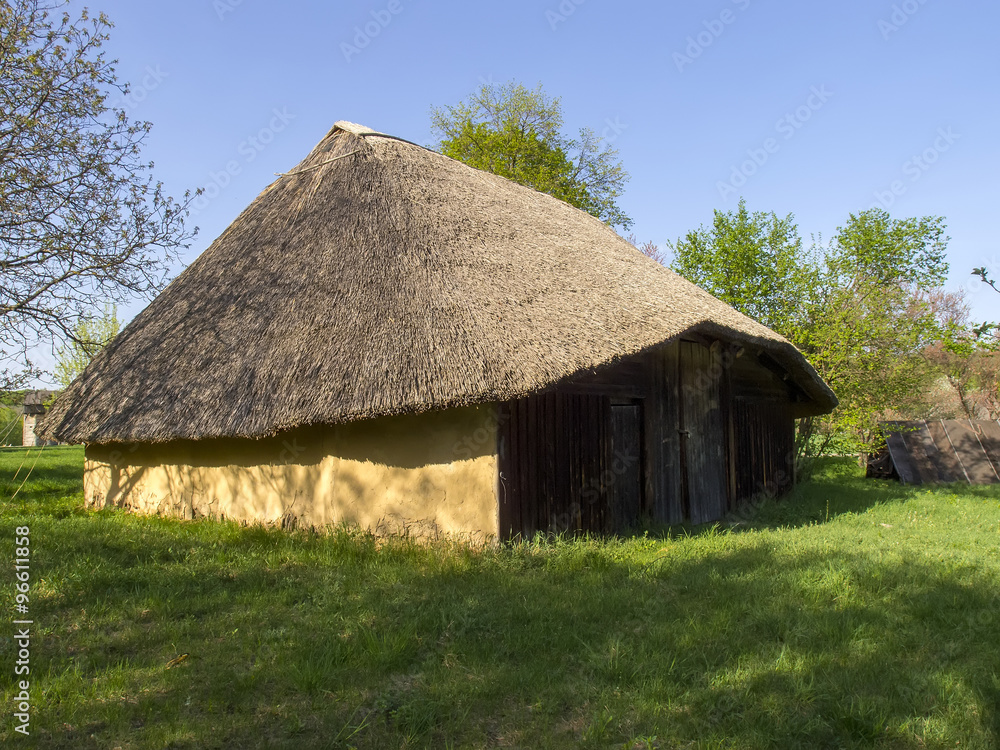 Small cottage in Pirogovo museum near Kiev,Ukraine