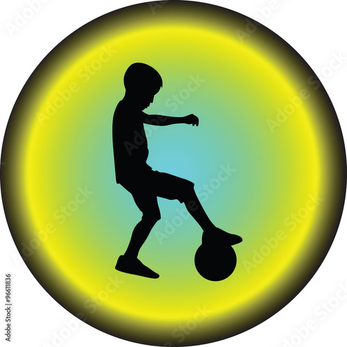 kid play soccer