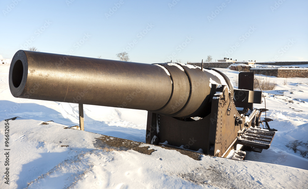 Cannon protecting Suomenlinna Sea Fortress