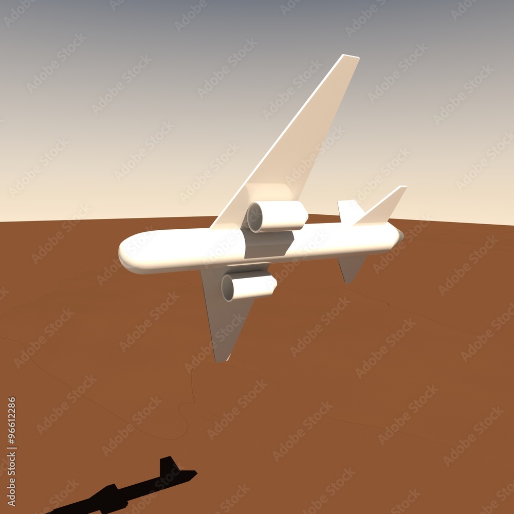 Naklejka premium Plane in the turn