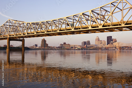 Yellow bridge in Louisville