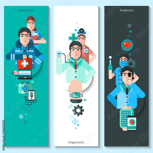 Banners Set Of Doctor Characters
