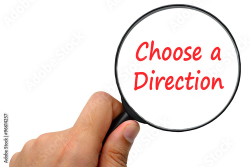 choose a direction word. Magnifier and puzzles.