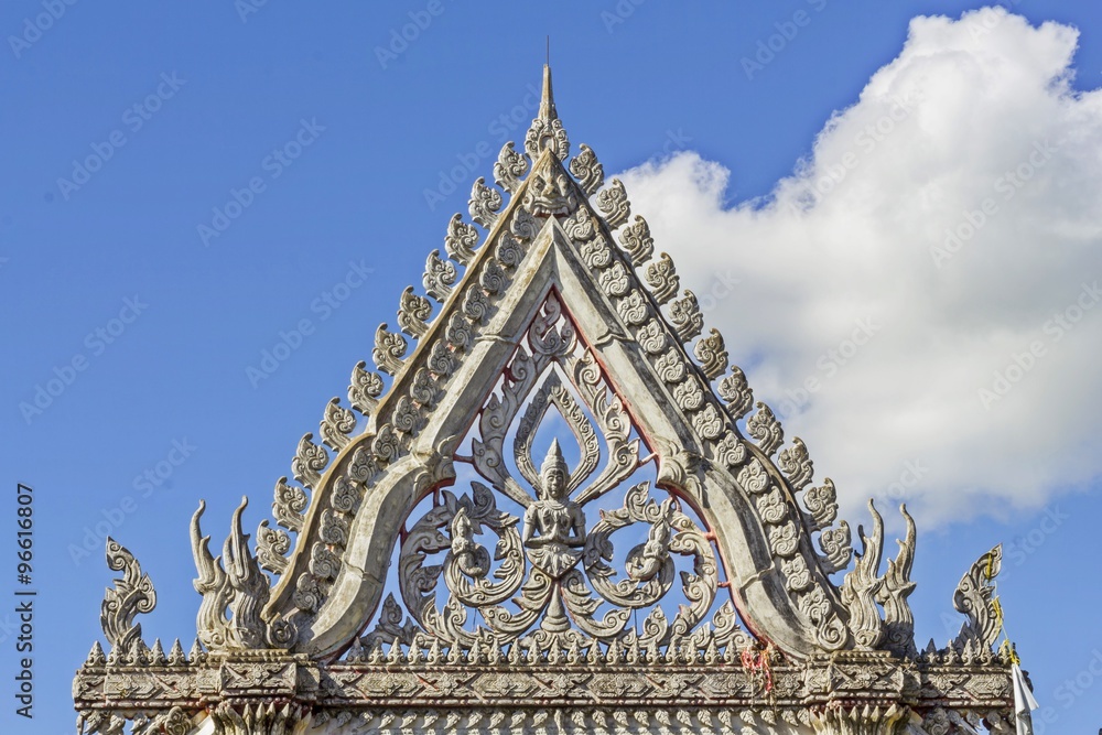 Beautiful Arch gable in Thai style - triangle on door in Thailand Temple
Beautiful Arch gable in Thai style - triangle on door in Thailand Temple
