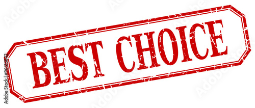 best choice square red grunge vintage isolated label