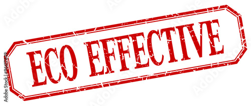 eco effective square red grunge vintage isolated label