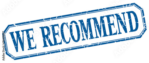 we recommend square blue grunge vintage isolated label