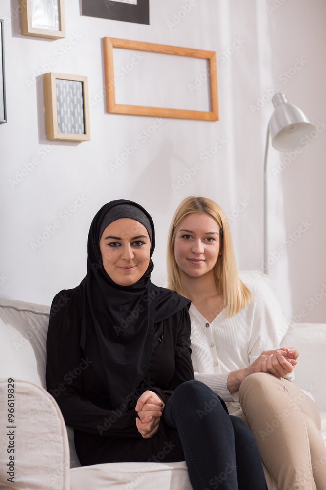 Muslim girl and her friend