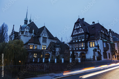 Strasbourg architecture in the evening