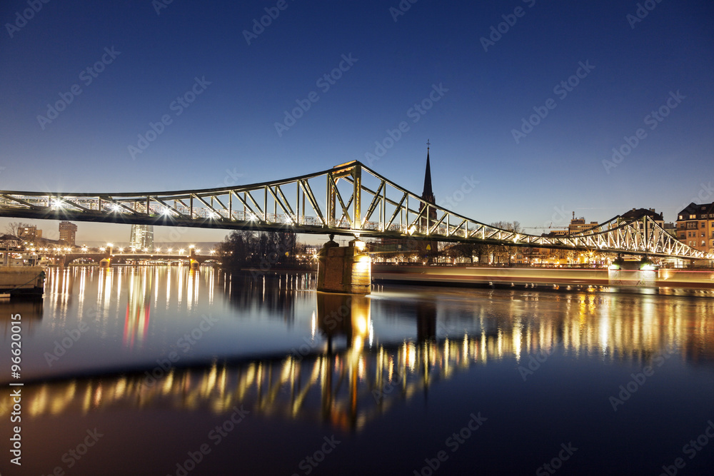 The Iron Bridge in Frankfurt