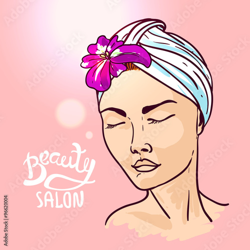 illustration beauty salon 
