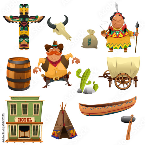 Cowboys and Indians Icons