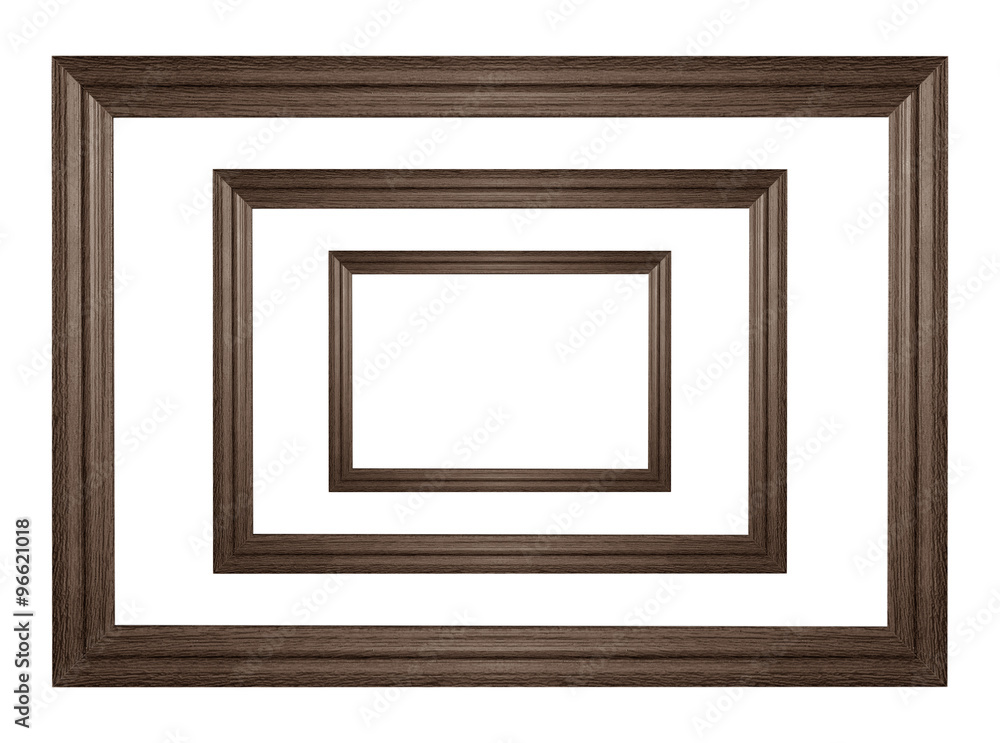 Wooden frame isolated on white Wooden frame isolated on white
