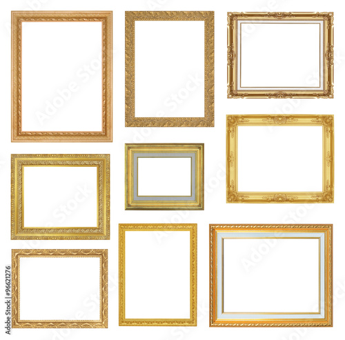 Antique frame isolated on white background