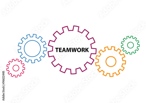 teamwork concept with gears