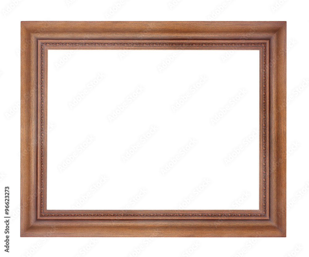 wooden picture frame isolated on white background wooden picture frame isolated on white background