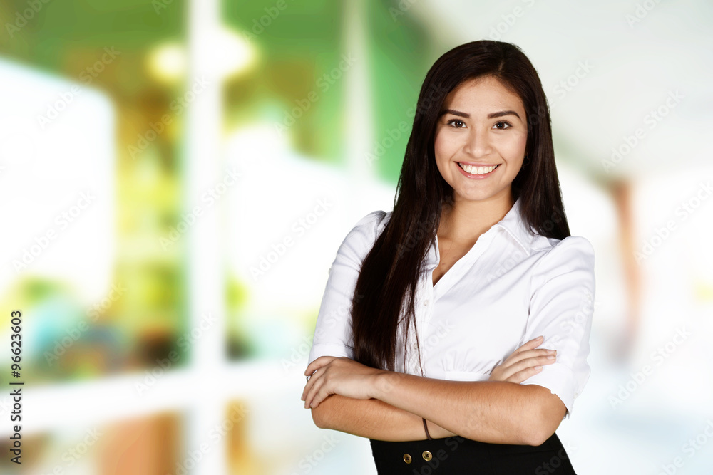 Happy Hispanic Businesswoman