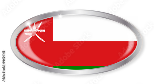Oman Flag Oval Button photo