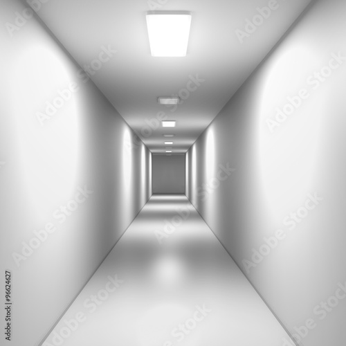 Carta da parati 3D Tunnel - Carta da parati Empty corridor
