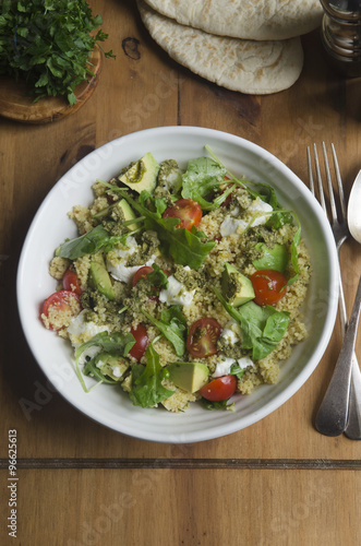 Tricolore couscous salad