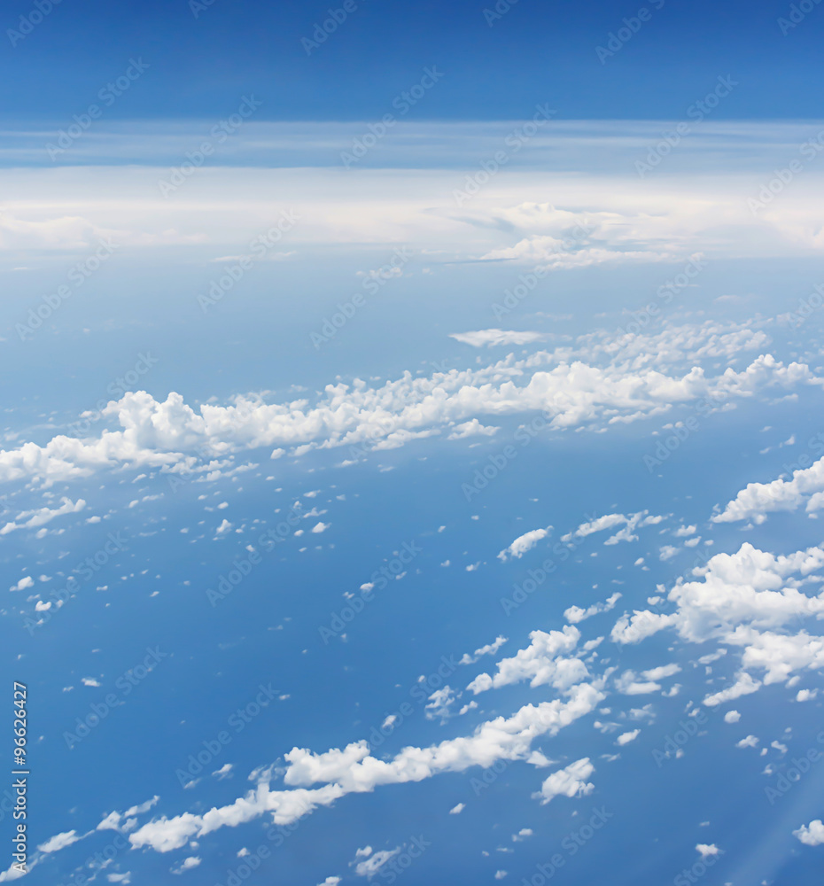 Fototapeta premium white clouds and blue sky background