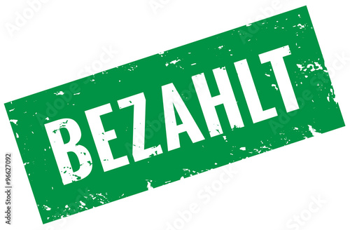 Bezahlt Stempel grün