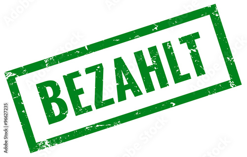 Grunge Stempel grün bezahlt 