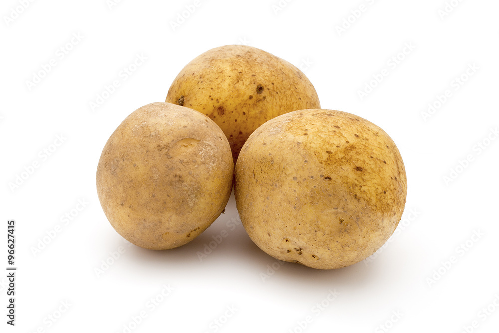 Potato isolated on white background close up. Potato isolated on white background close up.