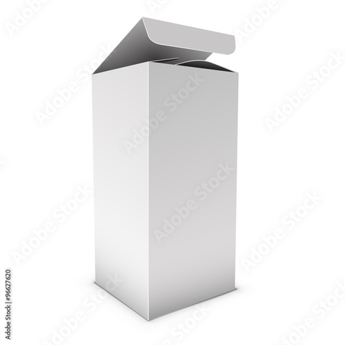 Blank vertical box vector template.