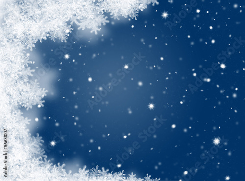 Blue Christmas Background. New Year background. Winter holiday  © 2207918