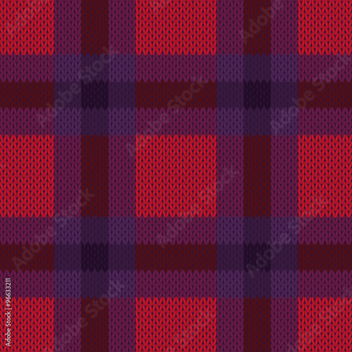 Knitting seamless checkered texture