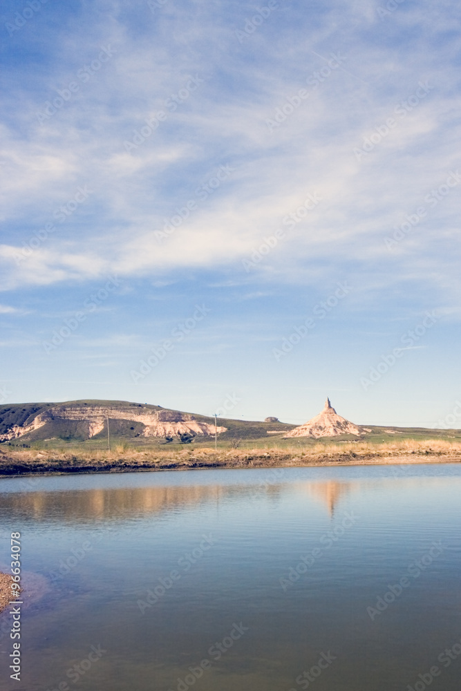 Obraz premium Chimney Rock reflected