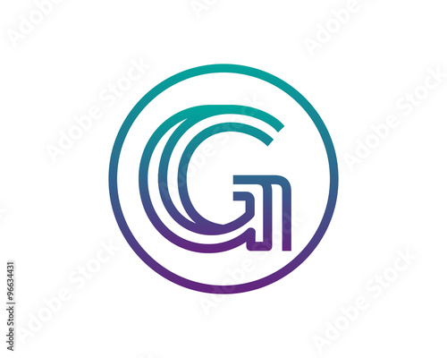 G Line Circle Letter Logo