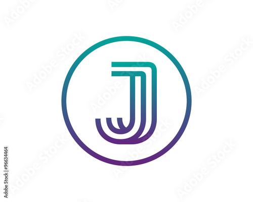 J Line Circle Letter Logo