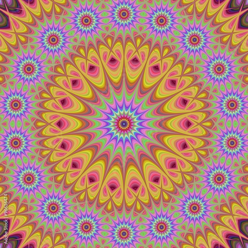 Abstract oriental star mandala fractal background