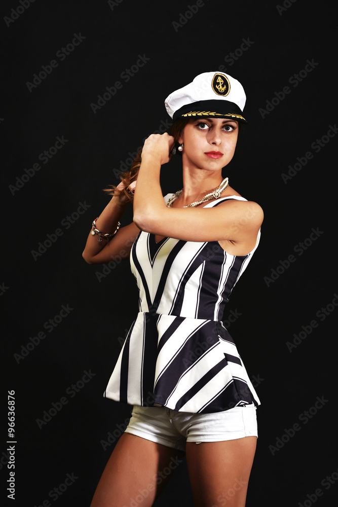 Pretty vintage sailor woman